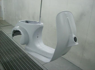 Vintage scooter restoration - Primed and Ready for Paint