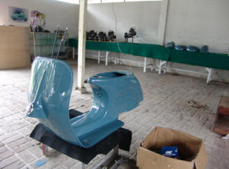 Vintage scooter restoration - Reassembly begins