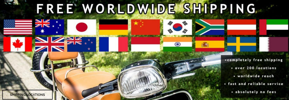 Vintage Italian scooter prepared for international shipping